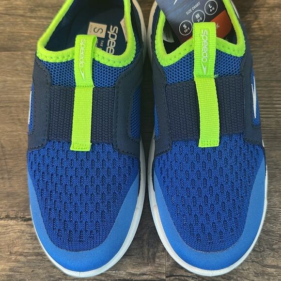 Speedo Junior Small Pull-On Picton Blue/Navy‎ Aqua Sock Water Shoes - Picture 6 of 10